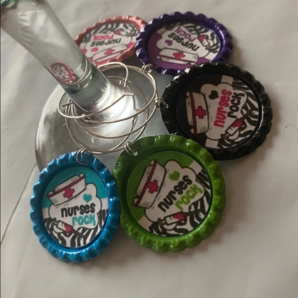 Nurses Wine Charm Set - Picture 3 of 3